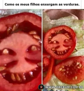 Como os meus filhos enxergam as verduras.