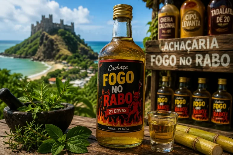 Cachaça Fogo no Rabo: conheça a bebida de 21 ervas