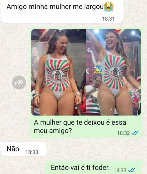 Conversa engraçada entre amigos termina em resposta inesperada 😂