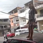 🤸 Artigo: O menino transformou o poste em academia de rua 😂
